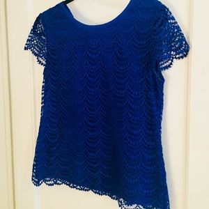 Banana Republic blue lace top